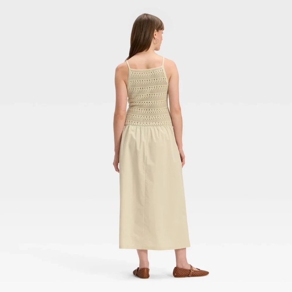 Women's Drop Waist Maxi Sweater Dress - Universal Thread Tan S - Picture 3 of 4